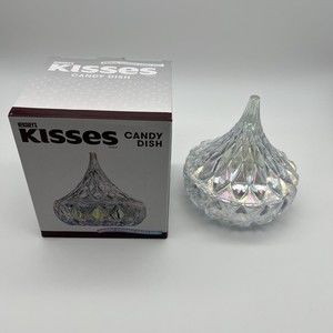 Hershey's Kiss Iridescent Candy Dish Godinger Shannon Crystal Kisses Box Gift